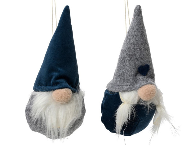 Dekofigur ZWERG BLUE HAT in mehrfarbig aus Polyester