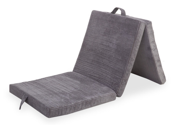 Faltmatratze ILYANNA in grau aus Stoff
