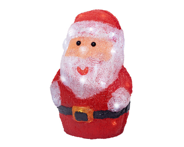 Dekofigur LED WEIHNACHTSMANN in rot aus Acryl