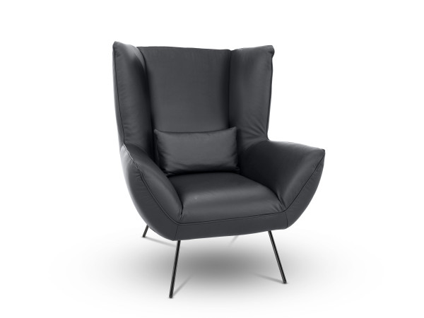 Sessel MONDO MATTA A in schwarz aus Leder