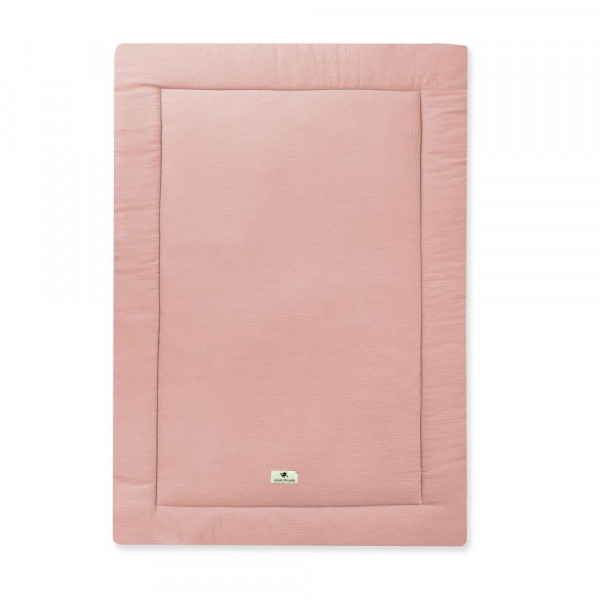 Krabbeldecke MUSSELIN in rose aus Stoff