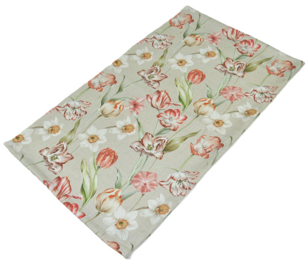 Tischläufer FRÜHLINGSBOTE in rot aus Baumwolle