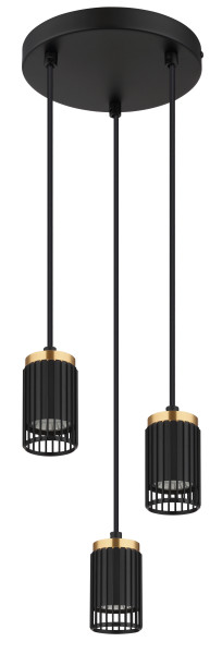 Hängeleuchte KORBEN in schwarz aus Metall