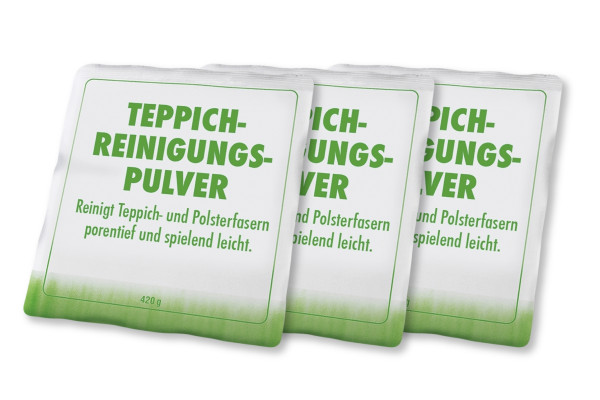 Teppich-Reiniger 3er Set in weiß aus Materialmix