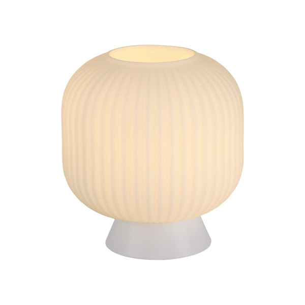 Tischleuchte SCHÖNER WOHNEN NAMI in weiß aus Glas