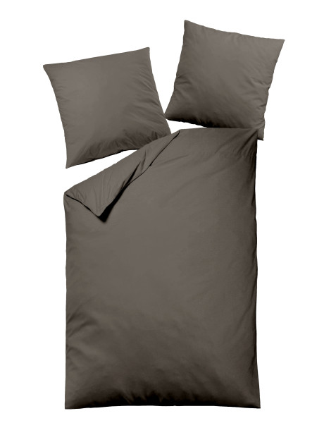 Bettwäsche Satin in taupe aus Jersey