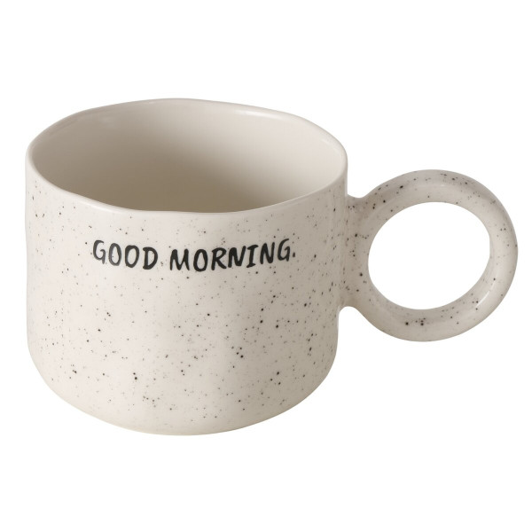 Jumbobecher MORNING in weiß aus Bone China