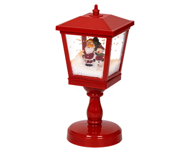 Dekoobjekt LED LATERNE in rot aus Kunststoff