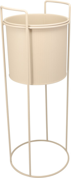 Übertopf auf Fuß in sand aus Zink