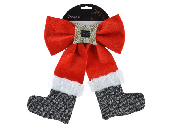 Dekohänger SCHLEIFE SANTA in mehrfarbig aus Polyester