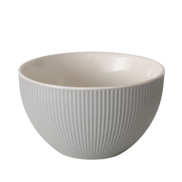 Müslischale RANURA grau in grau aus Bone China