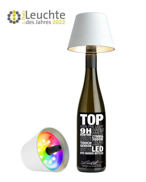 Tischleuchte TOP in weiß aus Kunststoff