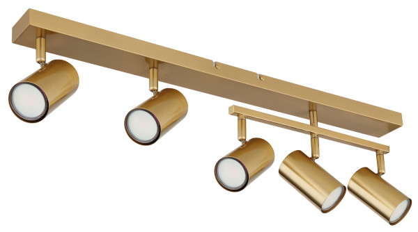 Wand-/Deckenspot ROBBY in goldfarben aus Metall