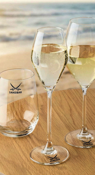 Sektglas SANSIBAR in klar aus Glas