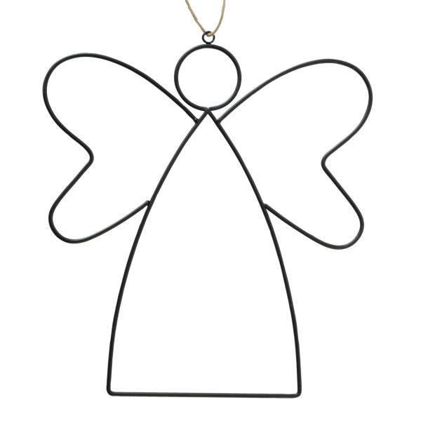 Christbaumschmuck Hänger Engel AMORA in schwarz aus Metall