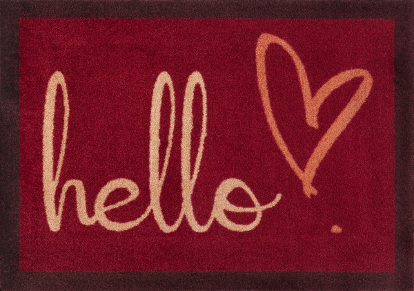Fußmatte HELLO Heart in rot