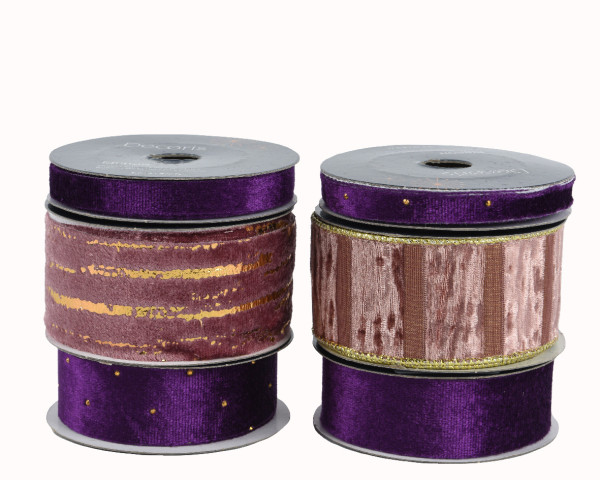 Geschenkband X-MAS multi in mehrfarbig aus Polyester