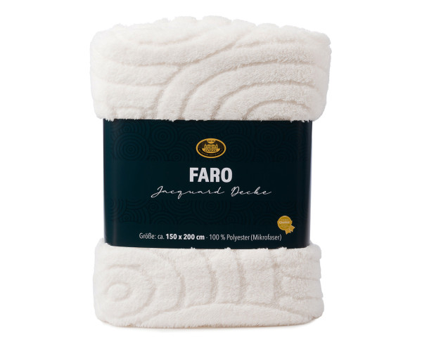 Decke FARO weiss in weiß aus Polyester