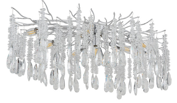 Deckenleuchte KINGA in silberfarben aus Metall