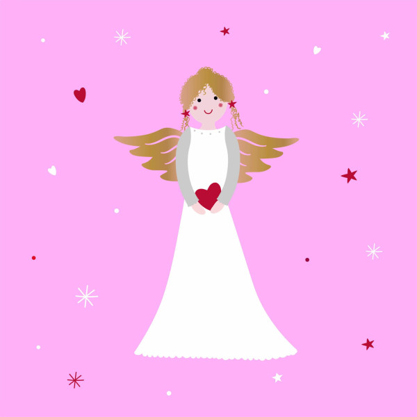 Servietten ELA WITH LOVE in rose aus Papier