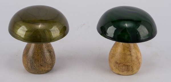 Deko-Pilz in natur aus Mango