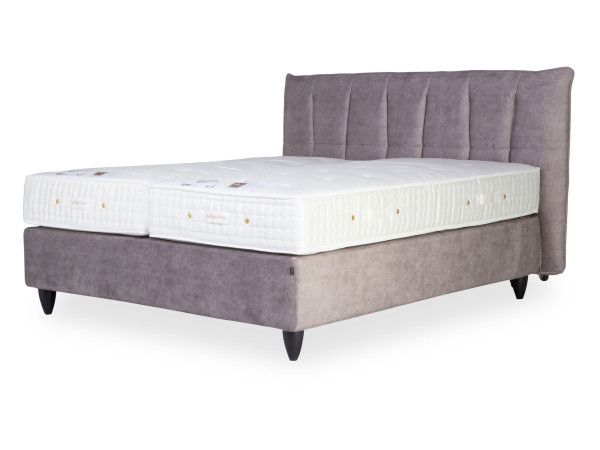 Boxspringbett RUF OSAKA in grau aus Stoff