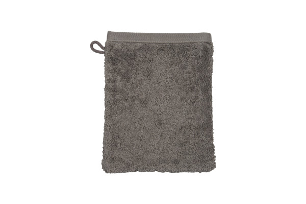 Waschhandschuh VITA flanell in grau aus Baumwolle